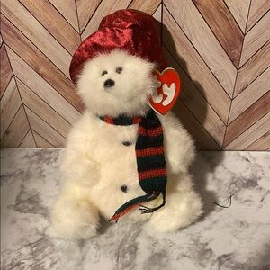 1993 North TY Beanie Baby Holiday Bear with Red Hat